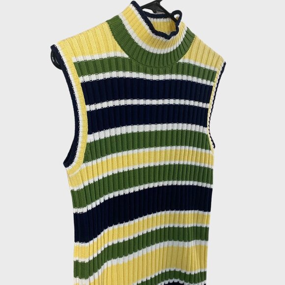 Vintage Jones New York Sleeveless Sweater Ribbed-Knit Turtleneck Women's Large - Picture 4 of 9